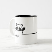 FREIER HEIZERRAKCOON ZWEIFARBIGE TASSE (Vorderseite Links)