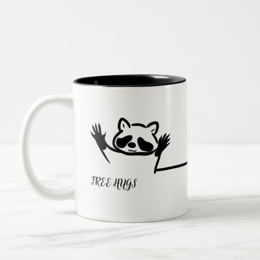 FREIER HEIZERRAKCOON ZWEIFARBIGE TASSE (Links)