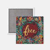 Freier Hübscher Spaß Blumen Moderne Inspirivity Magnet (Vorderseite/Rückseite)