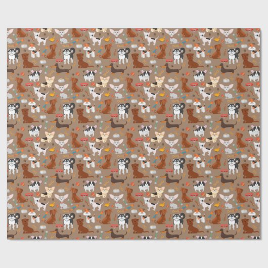Freier Hund Designer Geschenkpapier - Geschenke (Flach)
