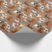 Freier Hund Designer Geschenkpapier - Geschenke (Ecke)