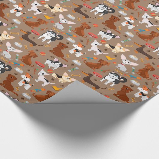 Freier Hund Designer Geschenkpapier - Geschenke (Ecke)