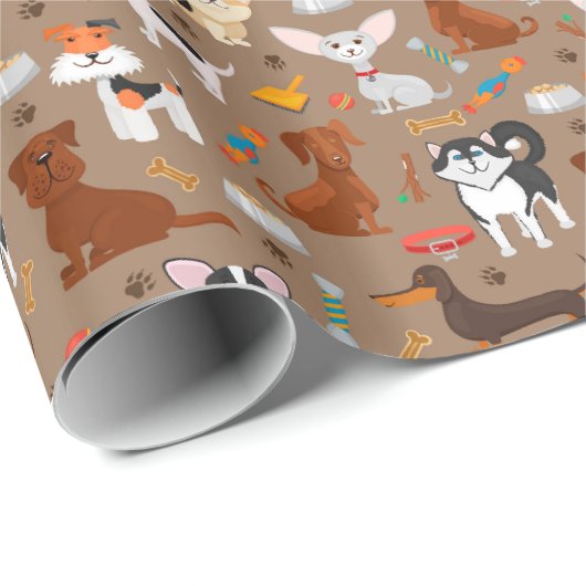 Freier Hund Designer Geschenkpapier - Geschenke (Rolleneckpunkt)