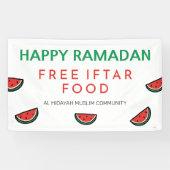 Freier Iftar Ramadan Mubarak Wohltätigkeit Event Banner (Horizontal)