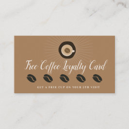 Freier Kaffee Loyalitätspreis Visitenkarte