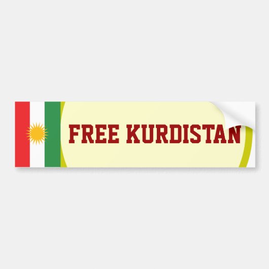 FREIER KURDISTAN-AUTOAUFKLEBER AUTOAUFKLEBER (Vorne)