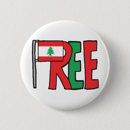 Freier Libanon Button (Vorderseite)