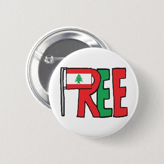 Freier Libanon Button (Vorne & Hinten)