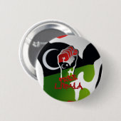 Freier Libyen-Widerstand hob Faust - Button (Vorne & Hinten)