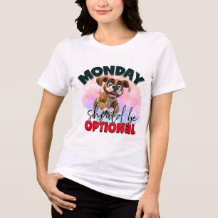Freier Montag-Hund Tri-Blend Shirt