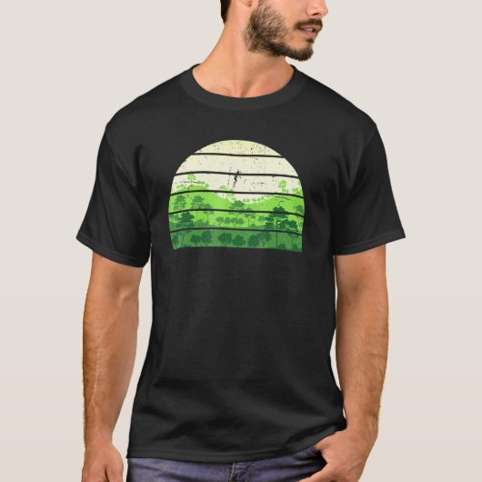 Freier Natur Bäume Wildnis Retro-Wald T-Shirt (Vorderseite)