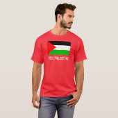 Freier Palästina-Rot-T - Shirt (Vorne ganz)