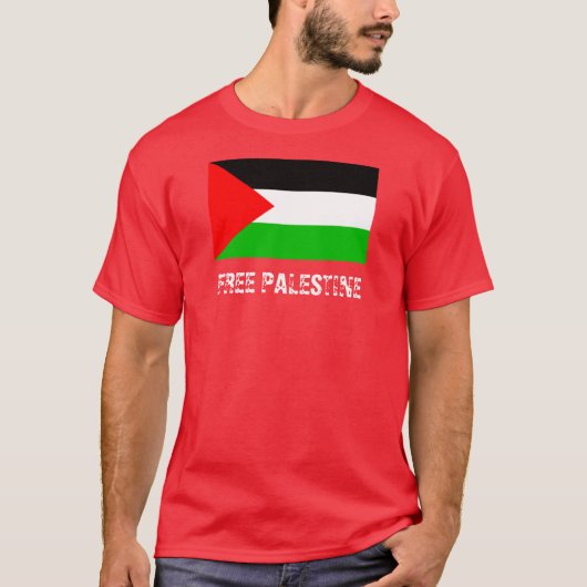 Freier Palästina-Rot-T - Shirt (Vorderseite)