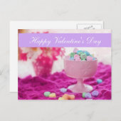 Freier Raum - "glücklicher Valentinstag-" Feiertagspostkarte (Vorne/Hinten)