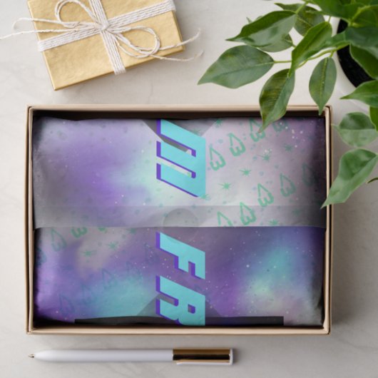 Freier Raum - Nebel, Sterne, Herz - Gewebe Seidenpapier (Geschenk)