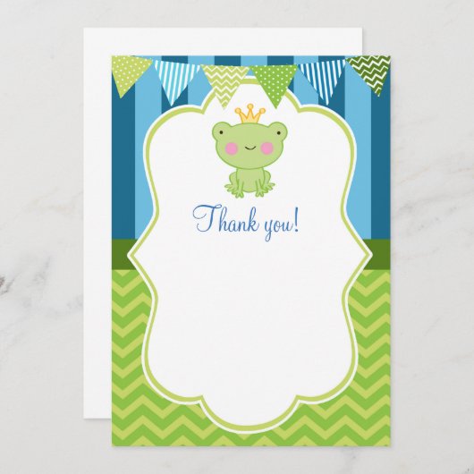 Freier Raum Prinz-Frog Thank You Card Dankeskarte (Vorne/Hinten)