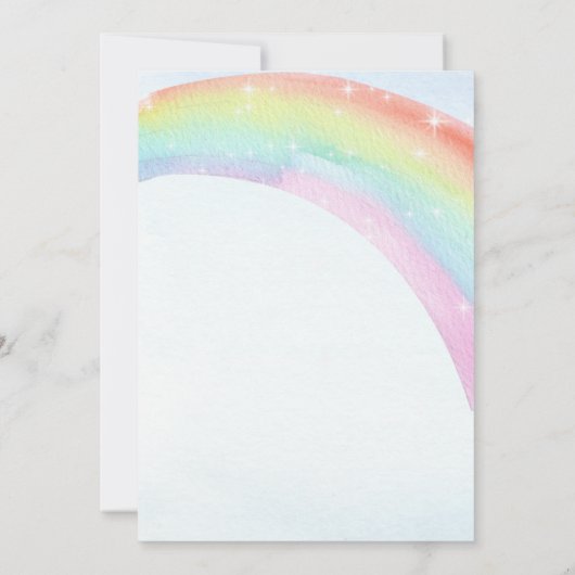 freier Regenbogen, dritter Geburtstag Einladung (Rückseite)