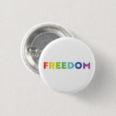 Freier Regenbogengradiententypografie-Gay Pride Button (Vorne & Hinten)