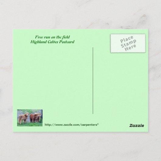 Freier Run auf dem Feld Postkarte (Rückseite)