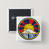Freier runder Schmutz Tibets Button (Vorne & Hinten)