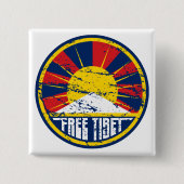 Freier runder Schmutz Tibets Button (Vorderseite)