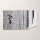 Freier Sandstrand in Schwarz und Weiß Badhandtuch Set (Handtuch)