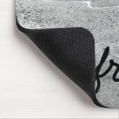 Freier Sandstrand in Schwarz und Weiß Mousepad (Ecke)