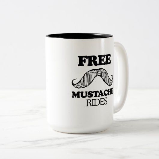 FREIER SCHNURRBART REITET T - Shirt Zweifarbige Tasse (VorderseiteRechts)