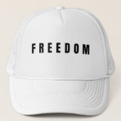 Freier Schwarzer Text Minimalistisches Design, Fet Truckerkappe (Vorderseite)