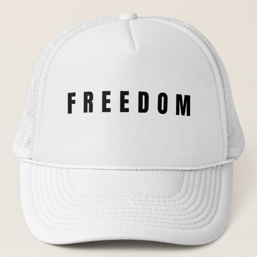 Freier Schwarzer Text Minimalistisches Design, Fet Truckerkappe (Vorderseite)