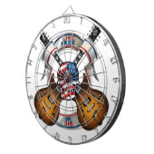 Freier Skull und Gitarren Dartscheibe (Vorderseite rechts)