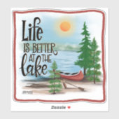 Freier Spaß am See Inspirivity Aufkleber (Blatt)