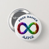 Freier Strecke Aspie Knopf Button (Vorne & Hinten)