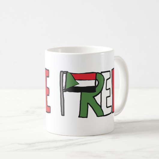 Freier Sudan Kaffeetasse (VorderseiteRechts)