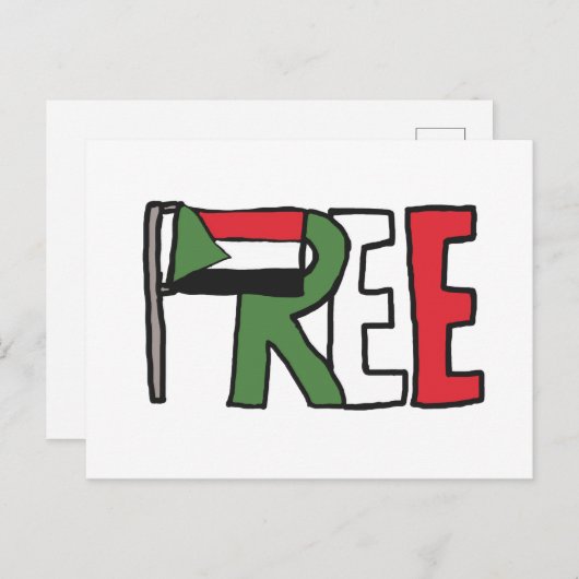 Freier Sudan Postkarte (Vorne/Hinten)