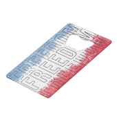 Freier T - Shirt Geldbeutel Flaschenöffner (Rückseite Schrägansicht)