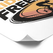 Freier T - Shirt zum Radfahren Poster (Ecke)