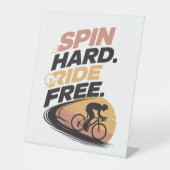 Freier T - Shirt zum Radfahren Sockelschild (Vorderseite)