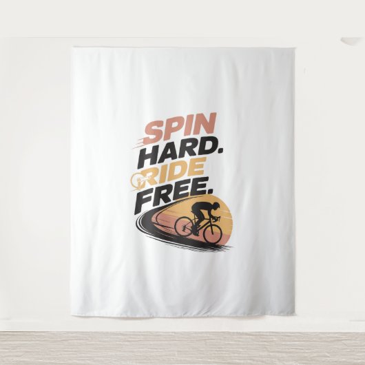 Freier T - Shirt zum Radfahren Wandteppich (Vorderseite)