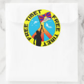 freier Tibet-Aufkleber Runder Aufkleber (Tasche)