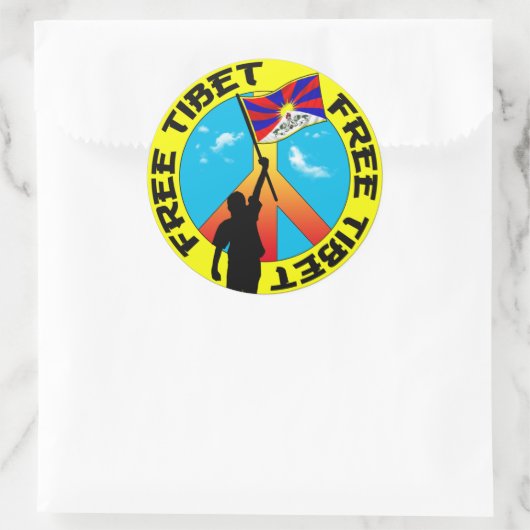 freier Tibet-Aufkleber Runder Aufkleber (Tasche)