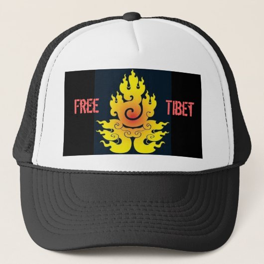 Freier Tibet-Fernlastfahrer Truckerkappe (Vorderseite)
