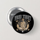 Freier Tibet-Mönch Button (Vorne & Hinten)