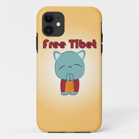 Freier Tibet niedlicher Kitty iPhone Fall Case-Mate iPhone Hülle (Rückseite)