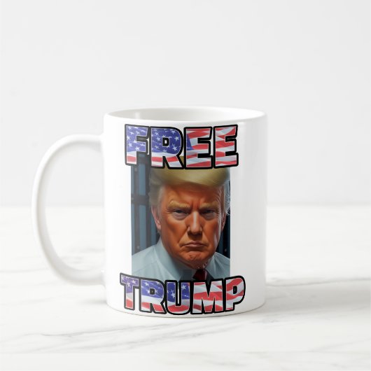FREIER TRUMP 2024 | Mugshot-Tasse Kaffeetasse (Links)