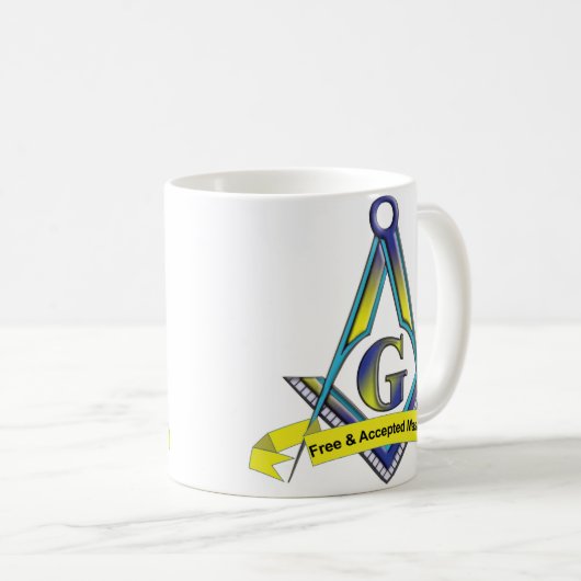 Freier und akzeptierter Mason Kaffeetasse (VorderseiteRechts)