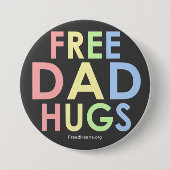 Freier Vater umarmt Knopf! Button (Vorderseite)