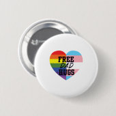 Freier Vater umarmt LGBTQ (E) Qualität Waren Button (Vorne & Hinten)