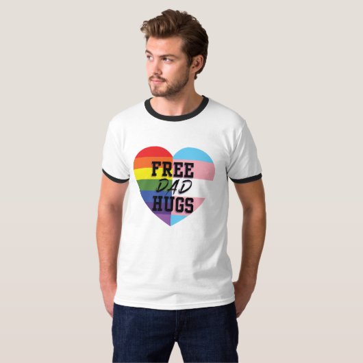 Freier Vater umarmt Zwei-Ton Shirt (Vorne ganz)