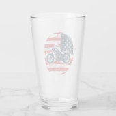 Freier Verkehr: Retro-Motorrad und amerikanische F Glas (Rückseite)